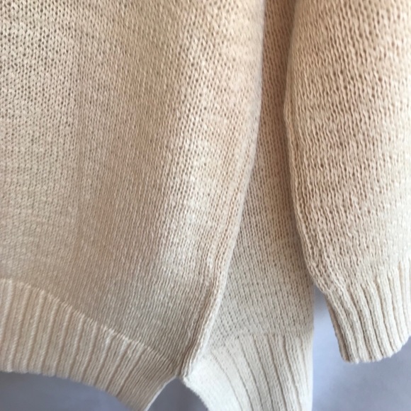 Loft Knit Rib Trim Open Cardigan Popcorn - Picture 5 of 7